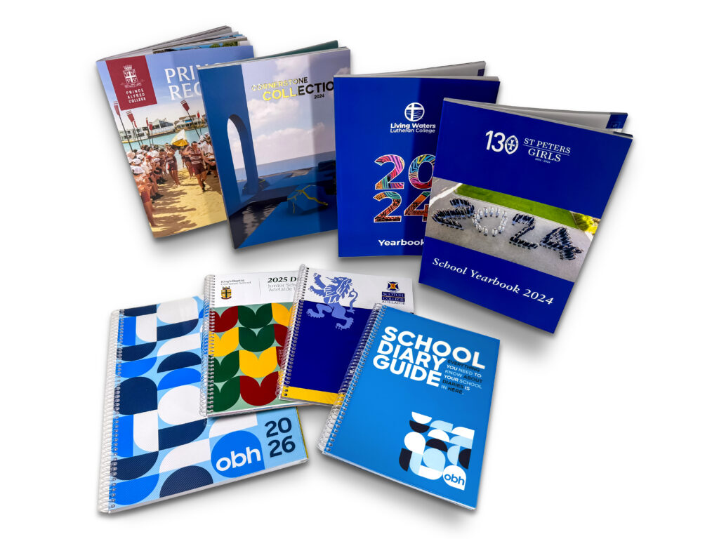 group of publications OBH print for schools
